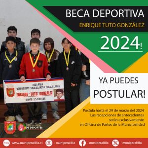 Read more about the article Postula a la Beca Deportiva “Enrique Tuto González”